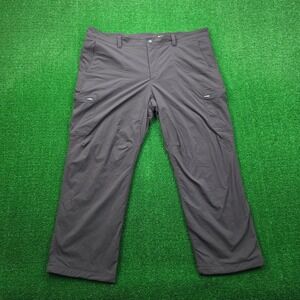 LL Bean Cresta Hiking Cargo Pants Mens 42Wx29 Black Fleece Lined Outdoors Casual